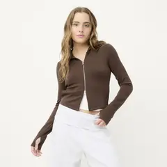 SYBILLA - Polerón Slim Doble Cierre Mujer