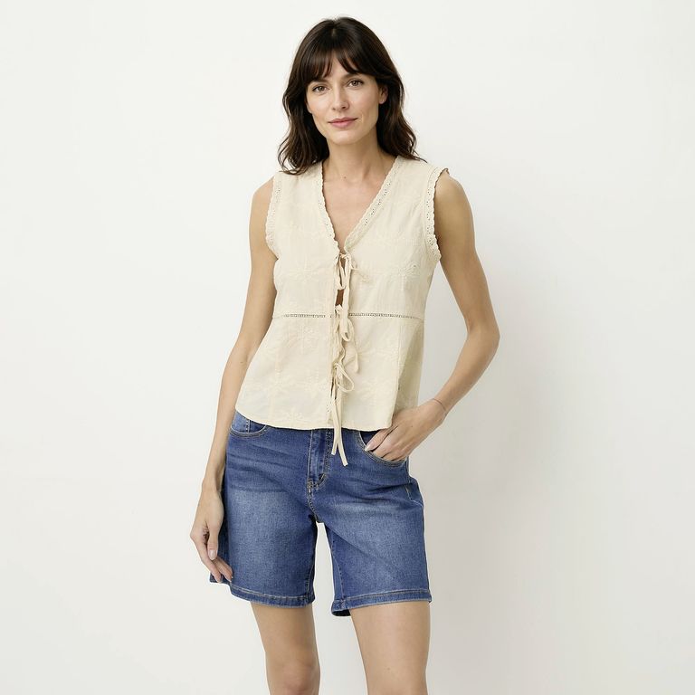 Blusa Manga Corta Mujer
