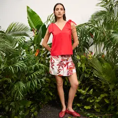 BASEMENT - Top con Lino Mujer