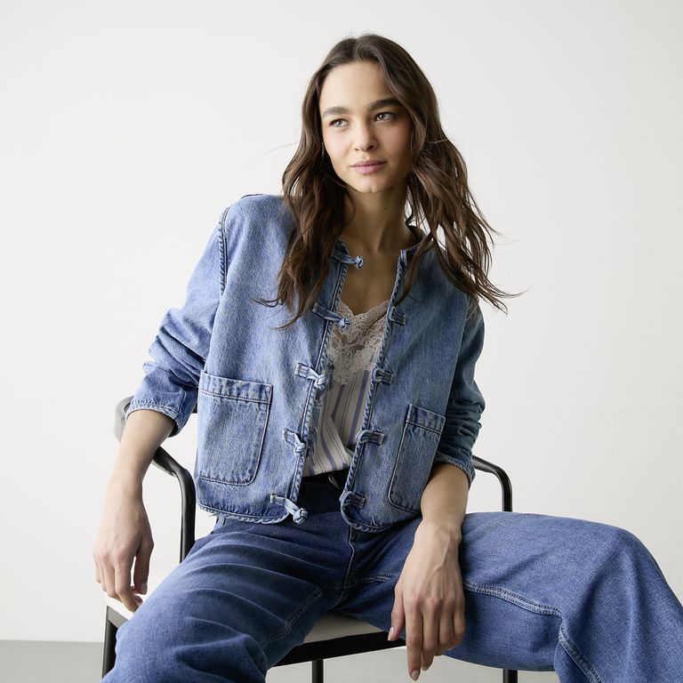 Chaqueta Mujer Denim Alamares