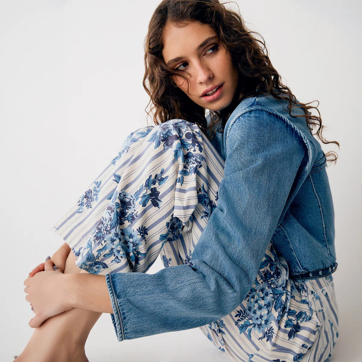 BASEMENT - Pantalón Straight Tiro Alto Mujer Basement