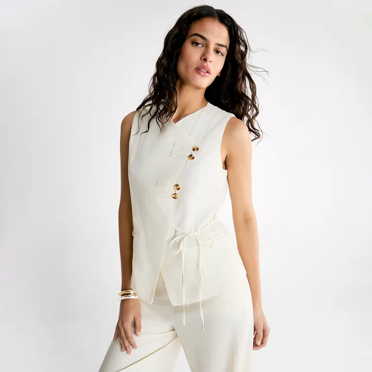 Pantalón con Lino Mujer
