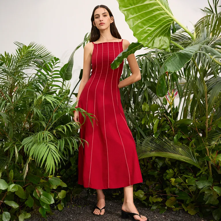 Vestido con Lino Mujer