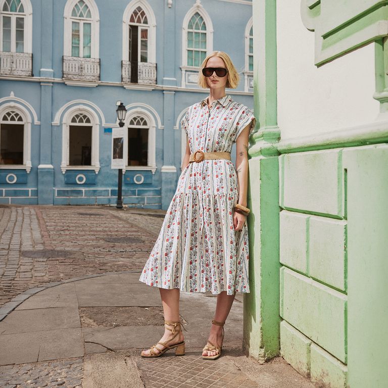 Vestido Midi Floral Mujer