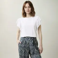 UNIVERSITY CLUB - Polera Manga Corta Vuelos Mujer