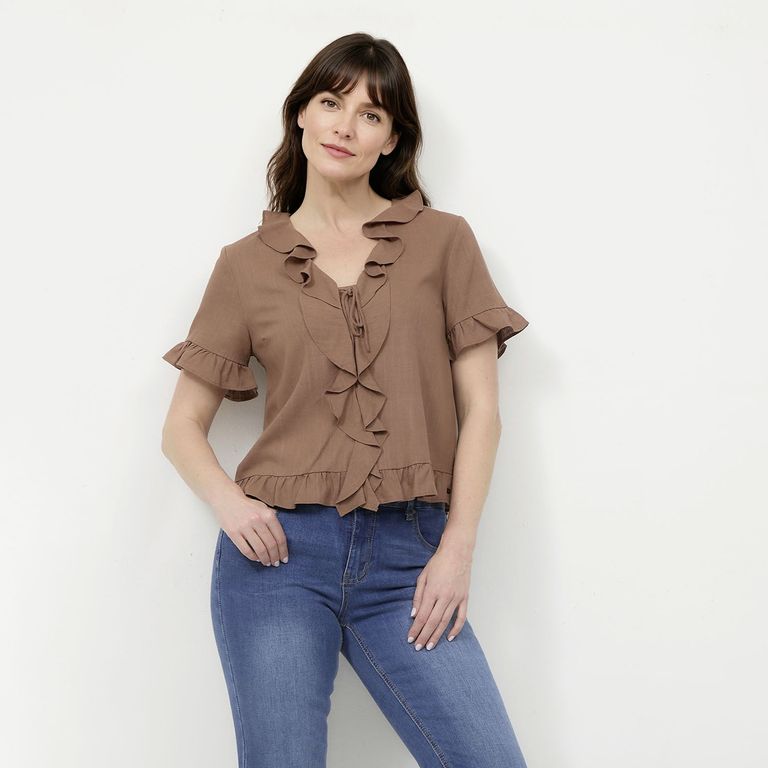 Blusa Manga Corta Mujer