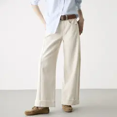 BASEMENT - Jeans Straight Tiro Alto Mujer