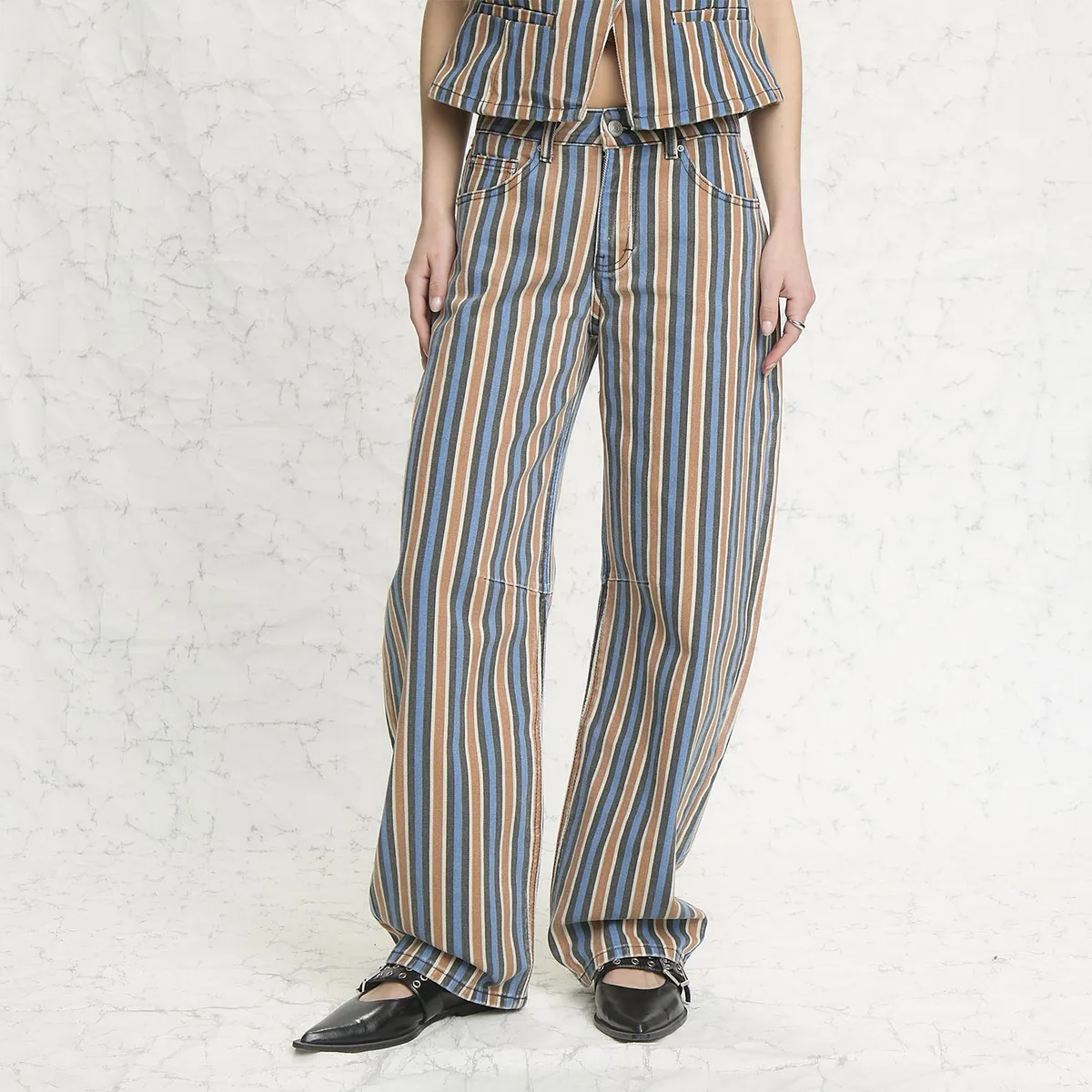 AMERICANINO - Pantalón Rayado Mujer Americanino