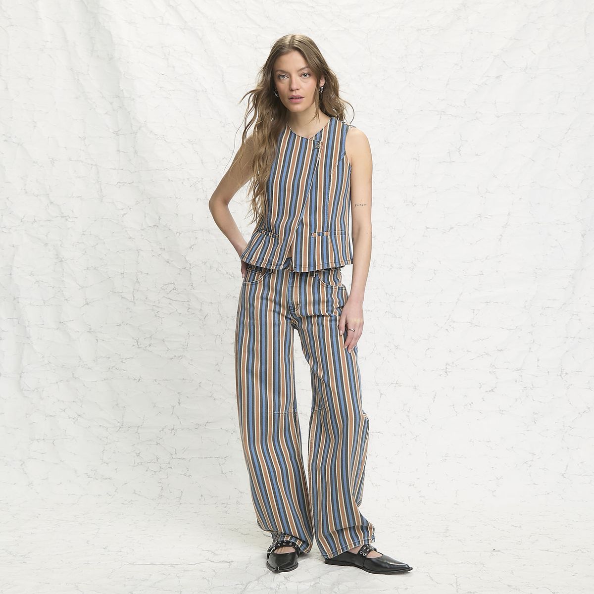 AMERICANINO - Pantalón Rayado Mujer Americanino