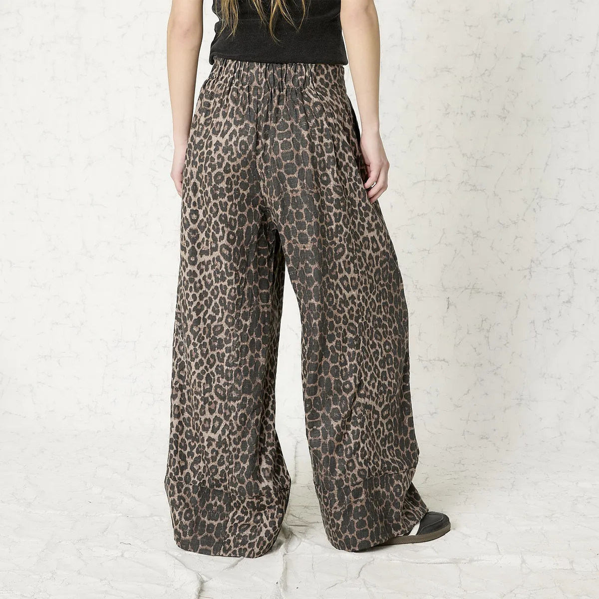 AMERICANINO - Pantalón Tipo Lino Fluido Mujer Americanino