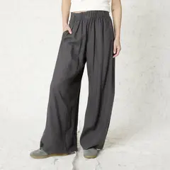 AMERICANINO - Pantalón Tipo Lino Fluido Mujer