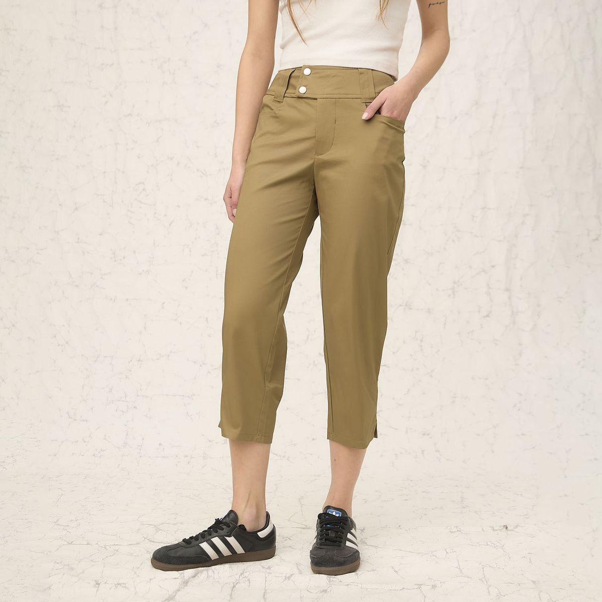 AMERICANINO - Pantalón Capri Militar Mujer Americanino