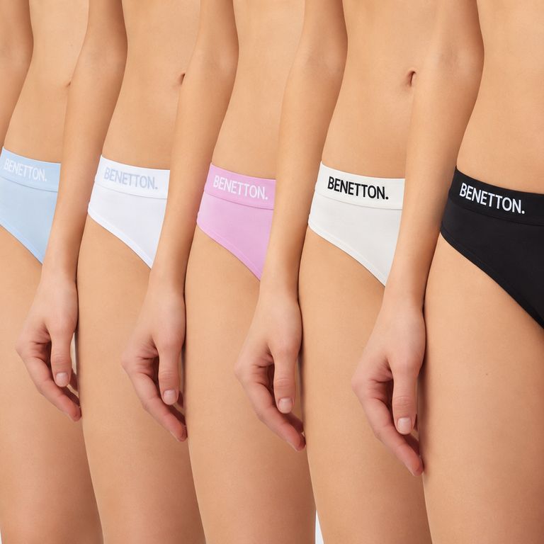 Pack 5 Calzones Bikini Algodón Mujer