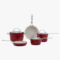 KITCHENAID - Batería de Cocina Cerámica 8 Piezas