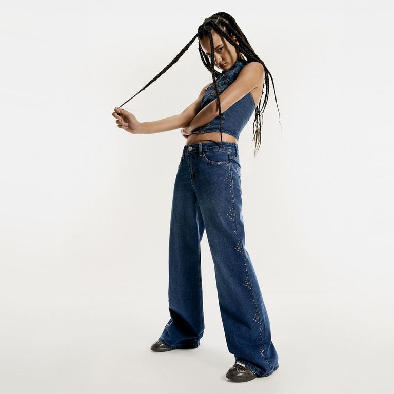 Jeans Tachas Mujer