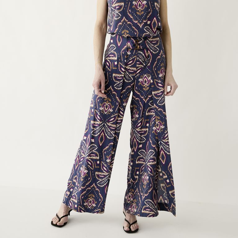 Pantalón Estampado Tiro Alto Mujer
