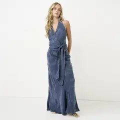 BASEMENT - Falda Larga Estampada Mujer x Paula Mekis