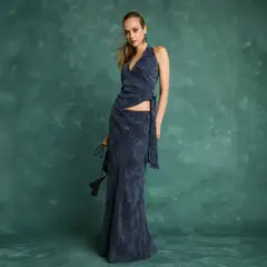 BASEMENT - Falda Larga Estampada Mujer x Paula Mekis