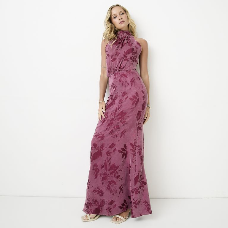 Vestido Halter Estampado Mujer x Paula Mekis