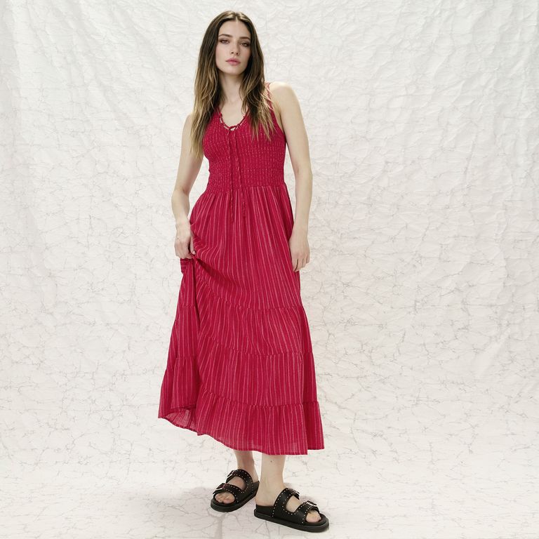 Vestido Cuello V Mujer