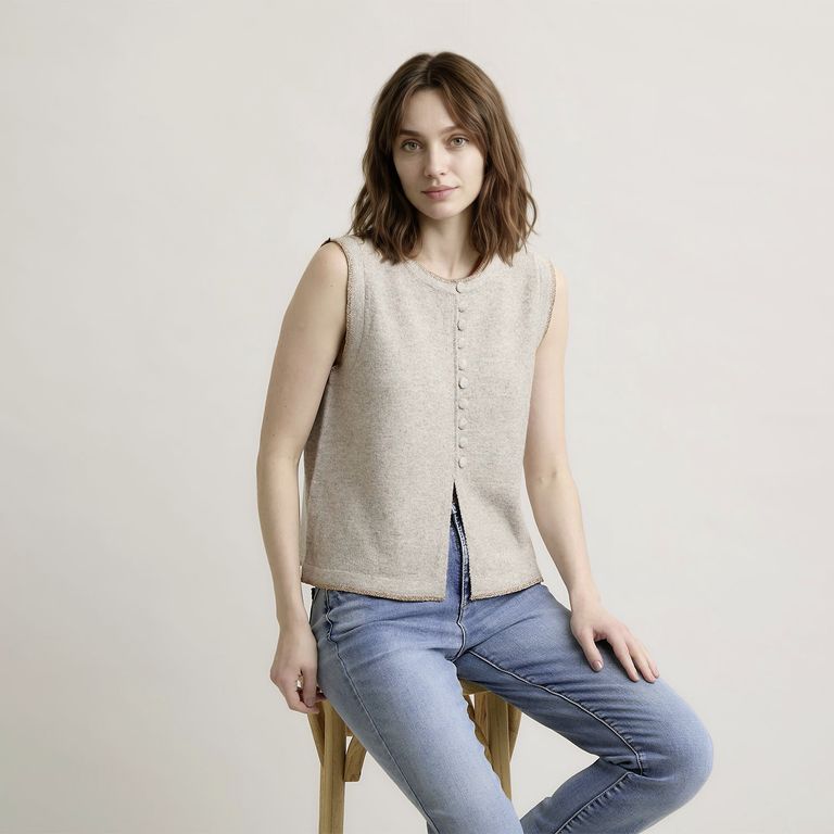 Sweater Sin Mangas Mujer
