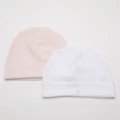 CONIGLIO - Pack De 2 Gorros Bebé Niña 100% Algodón Pima