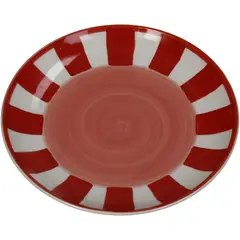 KERSTEN - Plato Con Rayas Rojo 18X18X2.5Cm