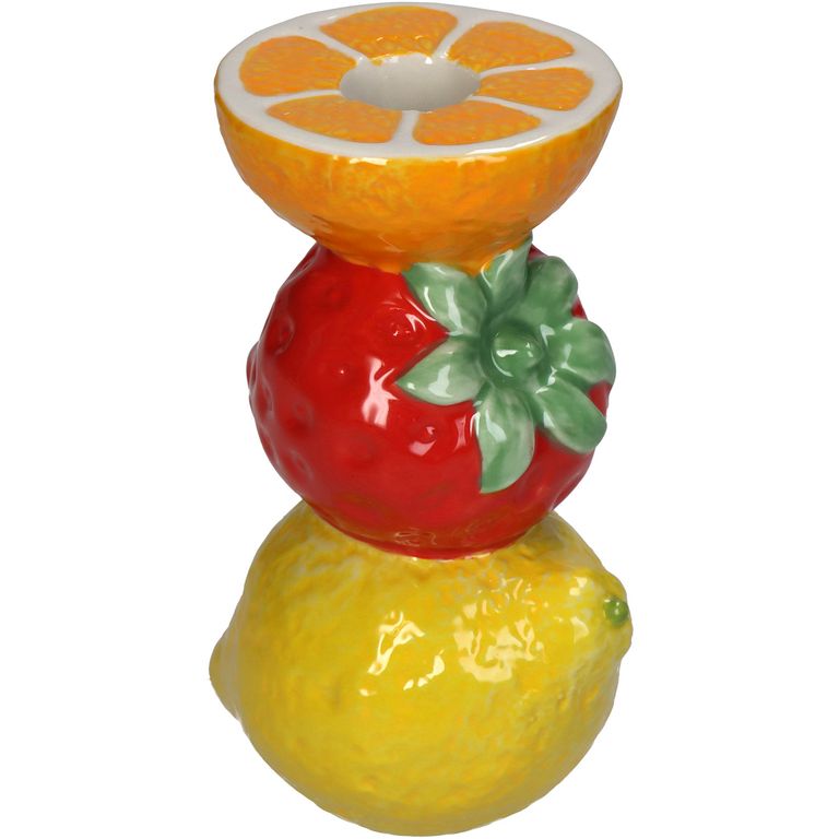 Candelabro Frutas Cerámica 14cm