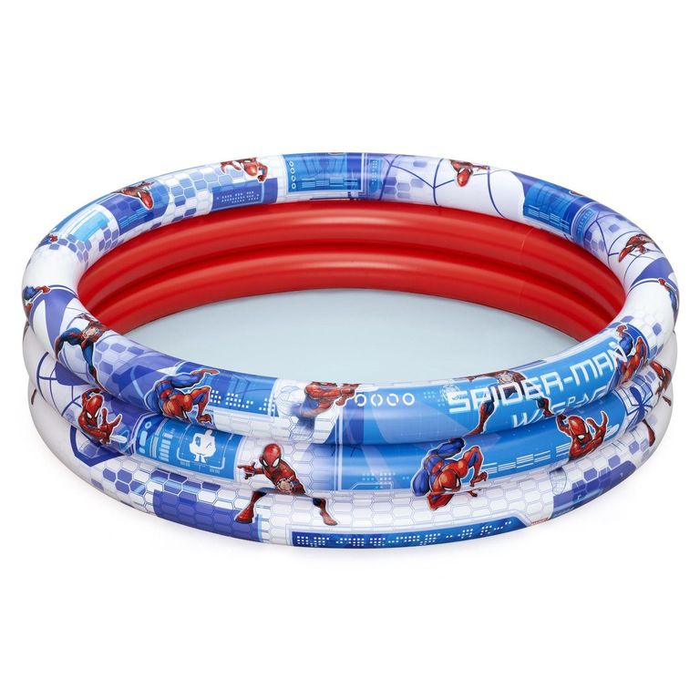 Piscina Infantil Redona Bordes Inflables Spiderman