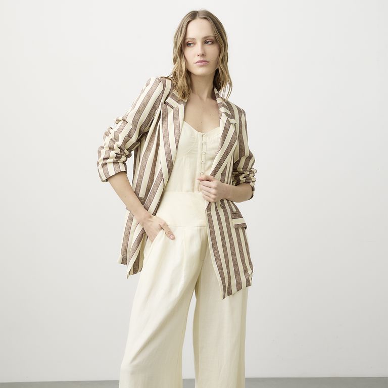 Blazer Liso Mujer Fran Larraín x