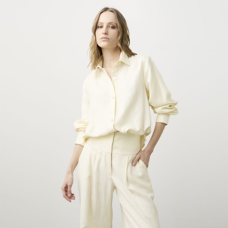 Blusa Camisera Estampada Fran Larraín x