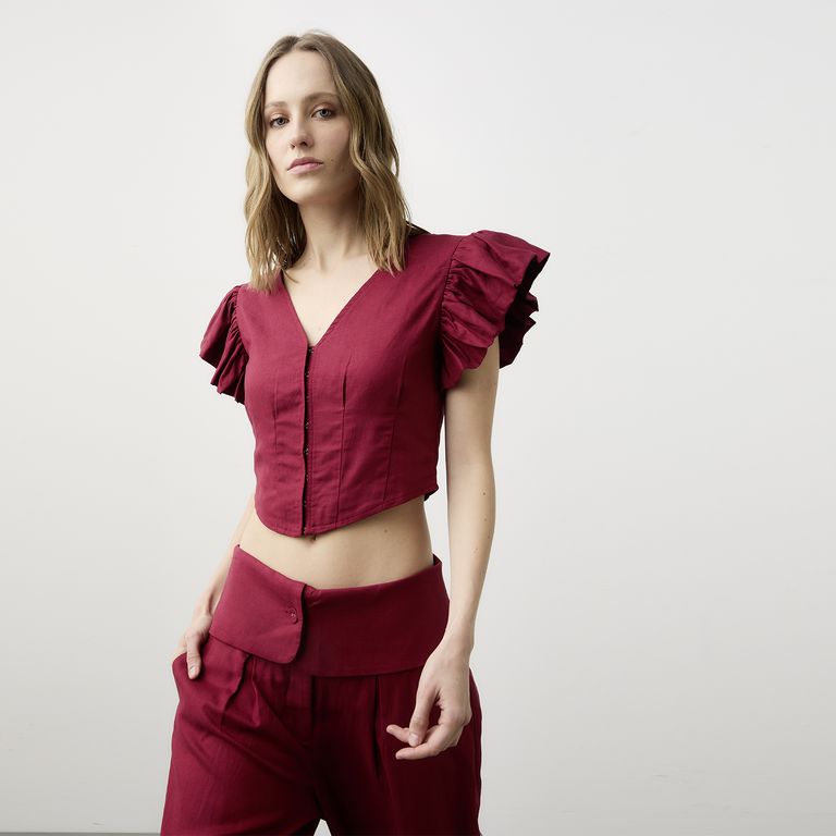Top Corset Con Vuelos Fran Larraín x