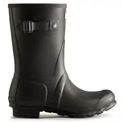 HUNTER - Bota Baja de Agua Mujer Aislante Negra Matte