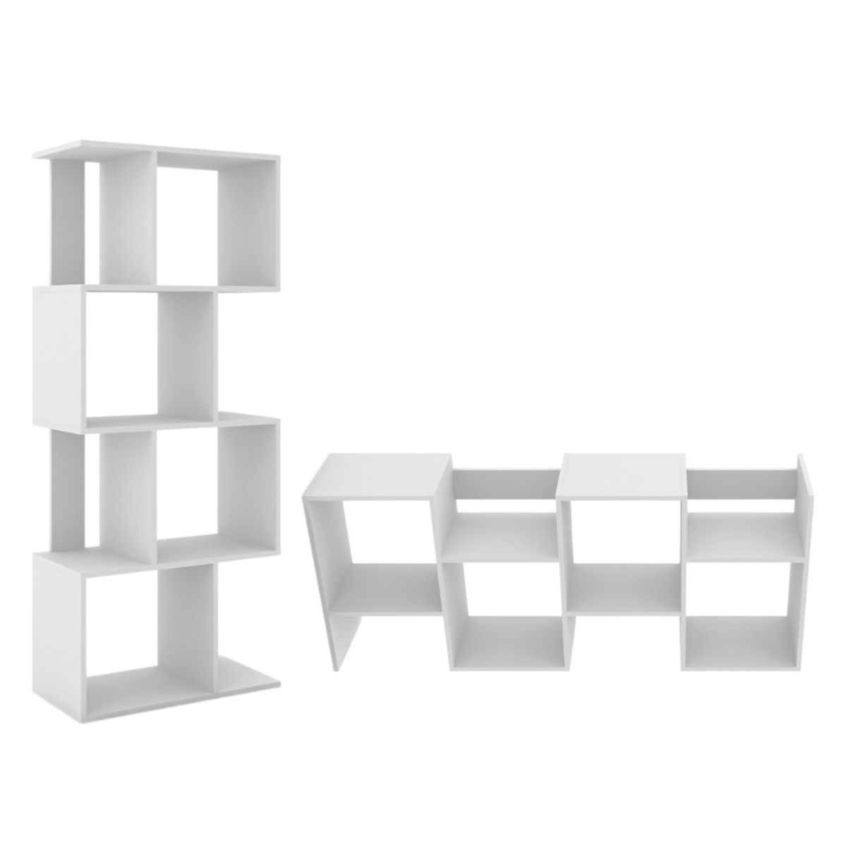 MOBILFRANK - Estante 9 Repisas Blanco Mobilfrank