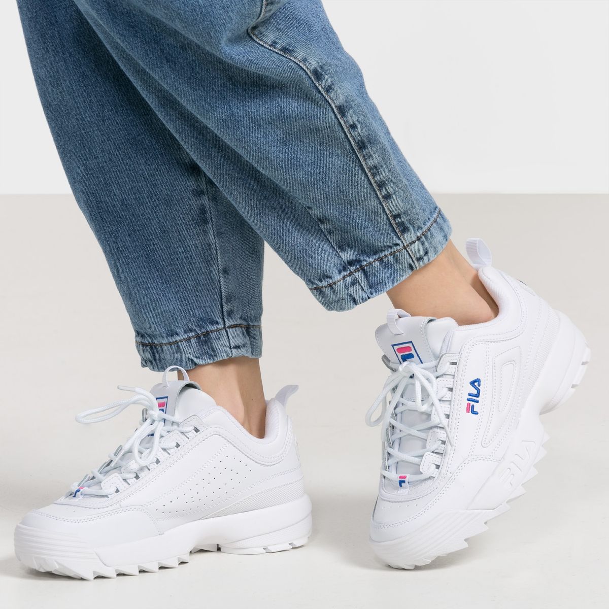 FILA - Disruptor Ii Premium Zapatilla Urbana Mujer Blanco Fila