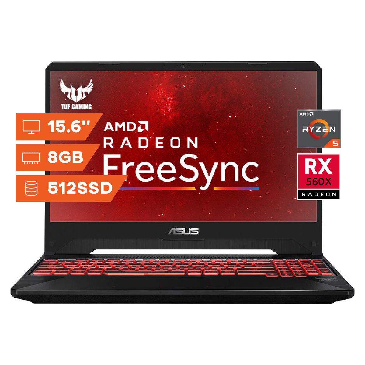 ASUS - Notebook Gamer/Asus/RYZEN 5/8gb Ram/512gb/15.6
