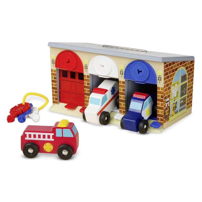 MELISSA & DOUG - Garaje para Vehículos de Emergencia Melissa & Doug