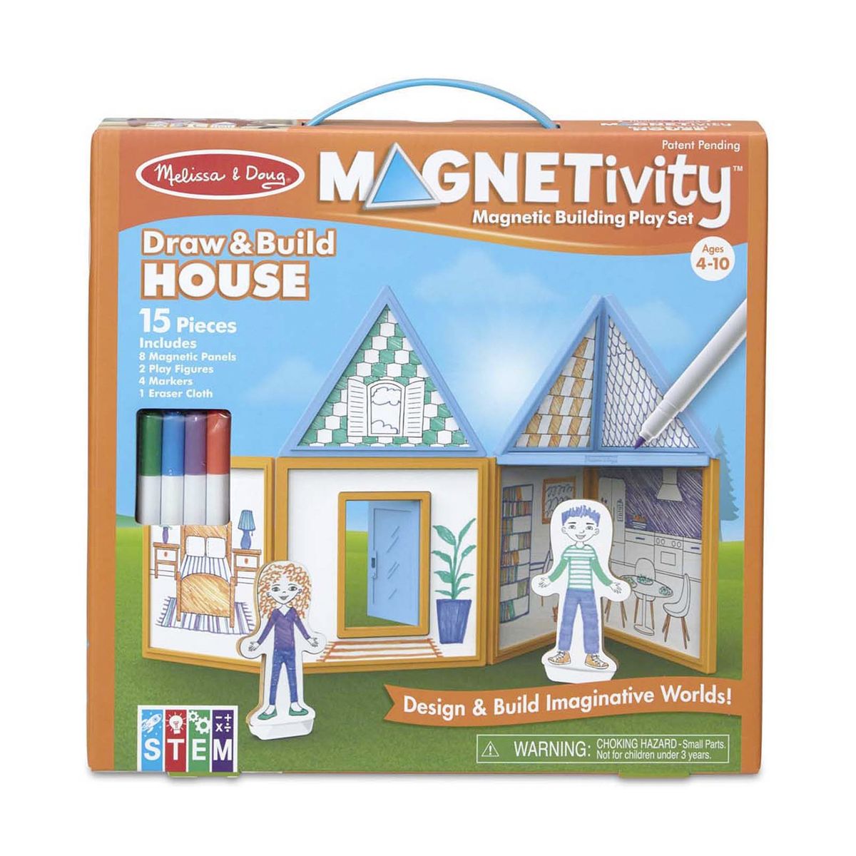 MELISSA & DOUG - Caramba Melissa & Doug Magnetivity Dibuja Y Construye Una Casa
