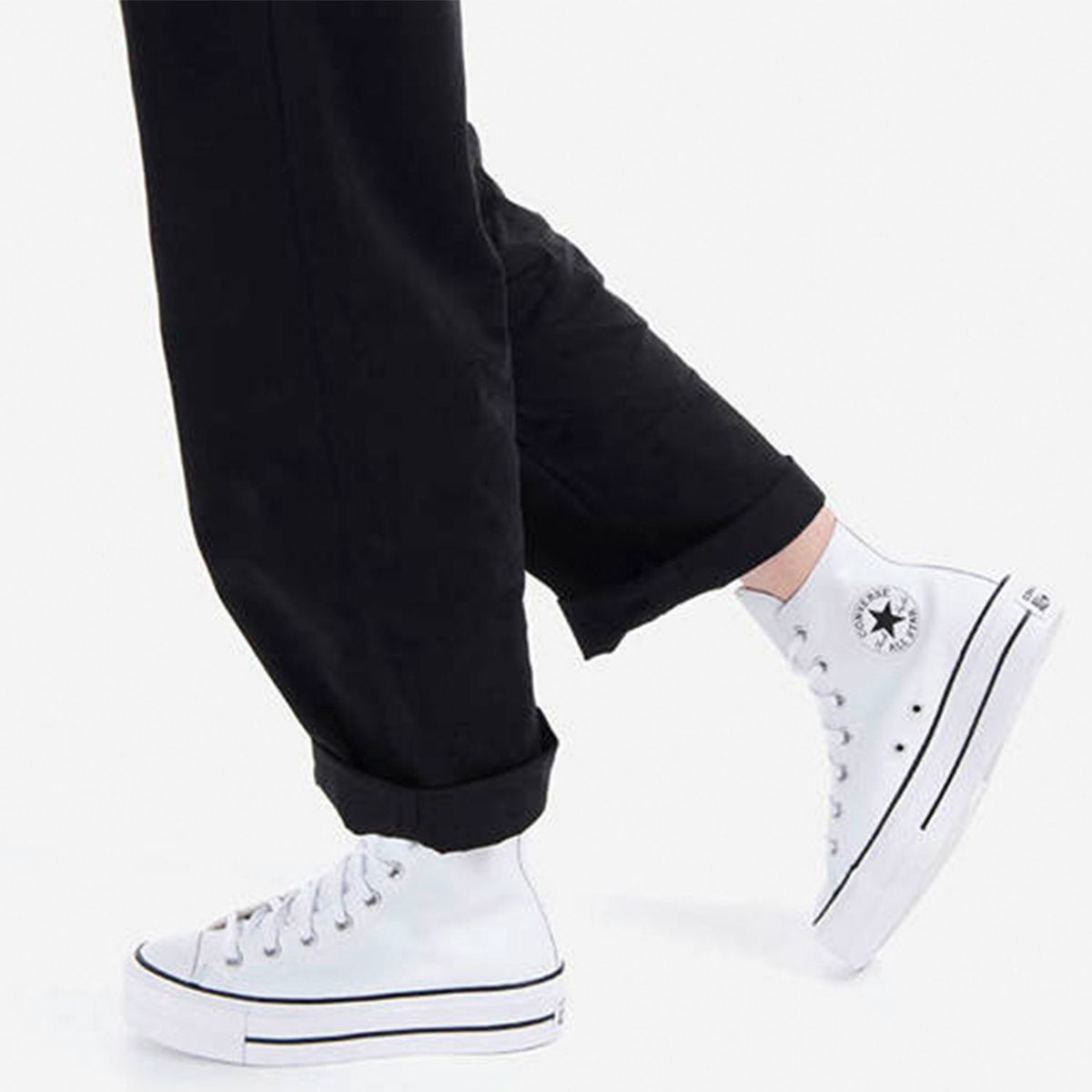 CONVERSE - Chuck Taylor All Star Lift Zapatilla Urbana Mujer Cuero Blanco Converse