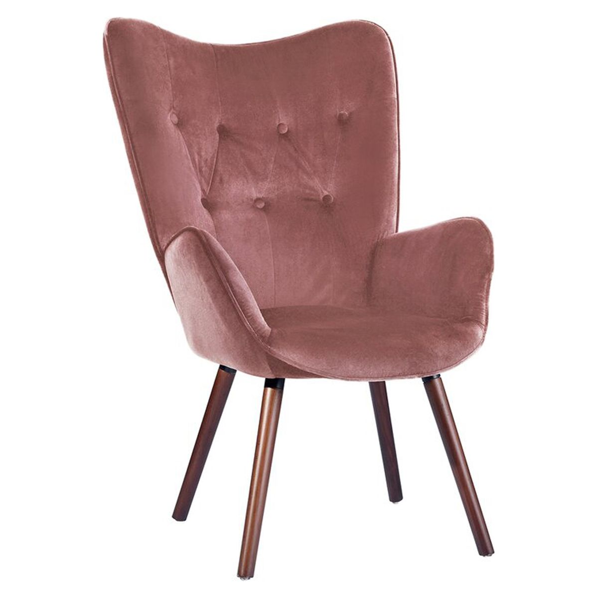 NOVAHUS - Sitial Terciopelo Respaldo Alto - Rosado