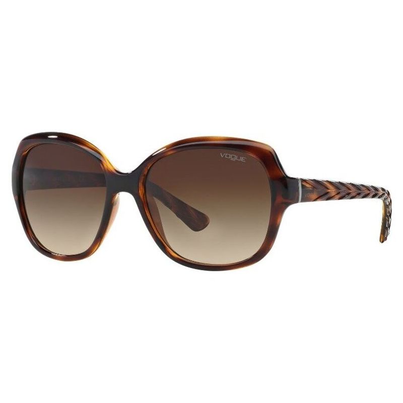 VOGUE - Lentes de Sol Striped Dark Havana