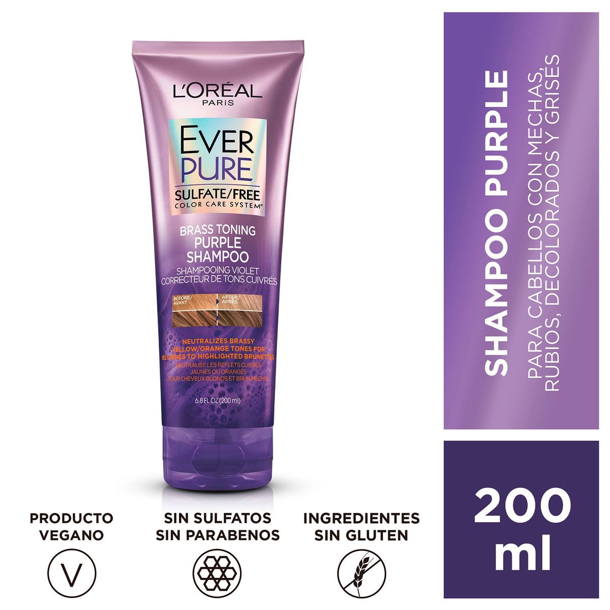 HAIR EXPERTISE - Everpure Purple Brass Toning Shampoo Hair Expertise