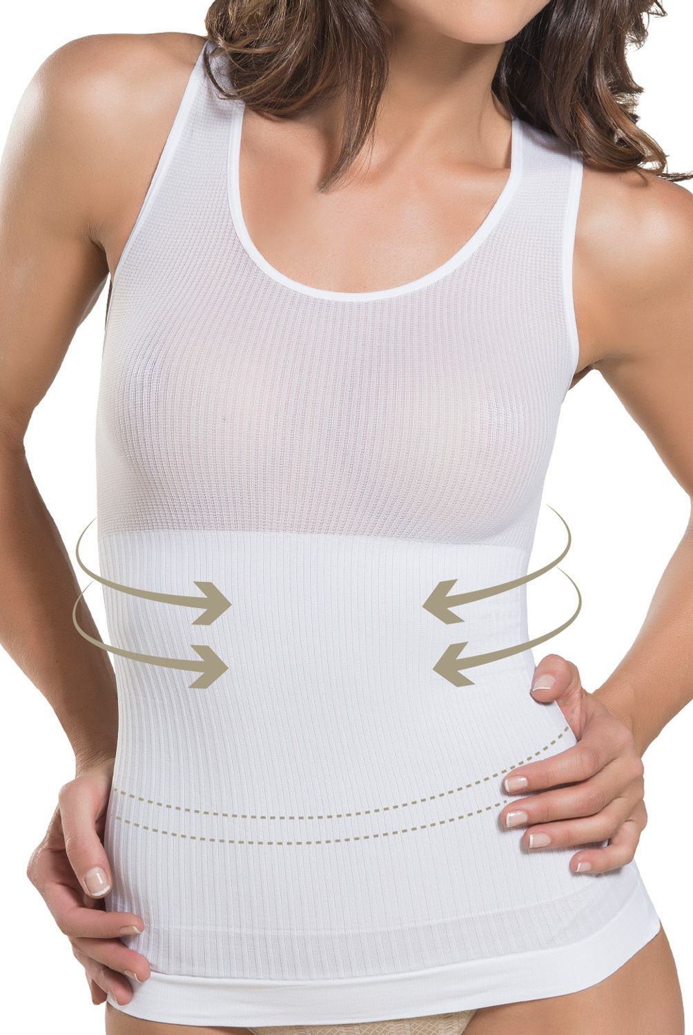 CAFFARENA - Camiseta Reductora Control Alto Mujer Caffarena