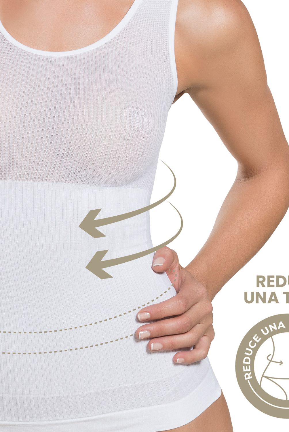 CAFFARENA - Camiseta Reductora Control Alto Mujer Caffarena