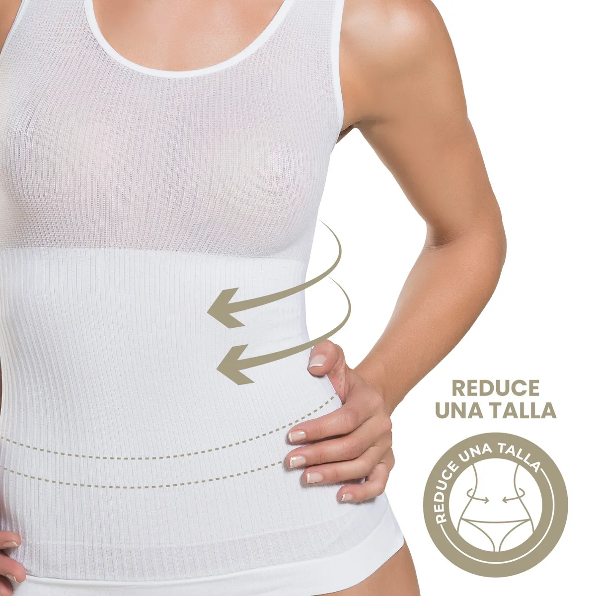 CAFFARENA - Camiseta Reductora Control Alto Mujer Caffarena