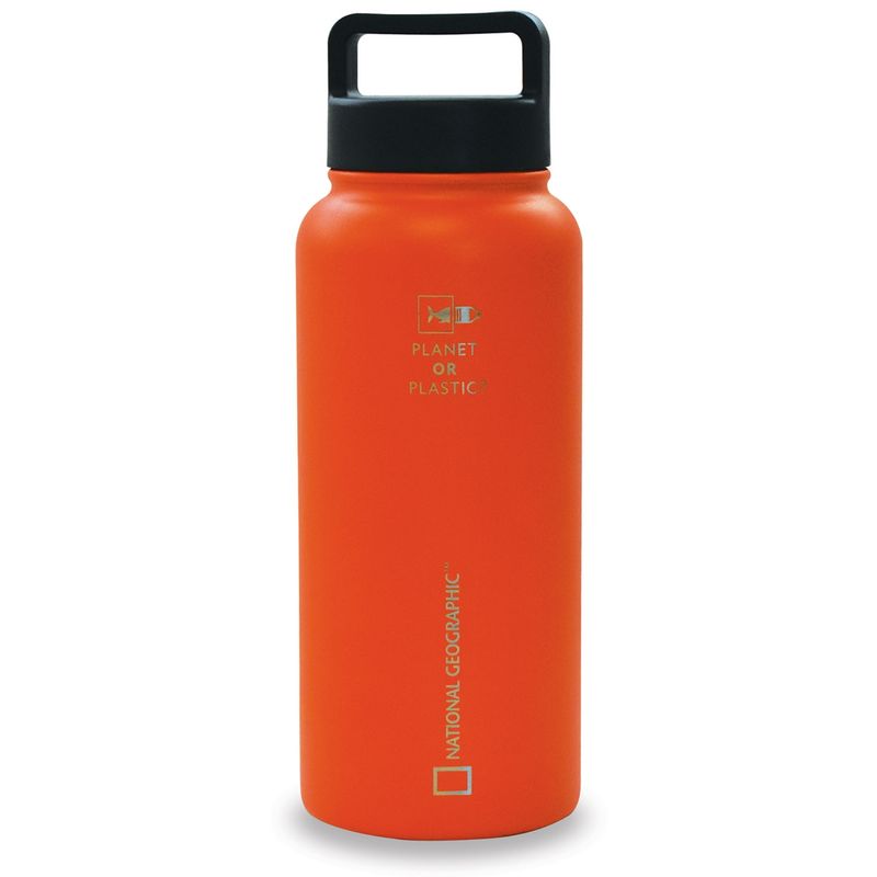 NATGEO - Botella Metálica 960 Ml Naranjo Natgeo