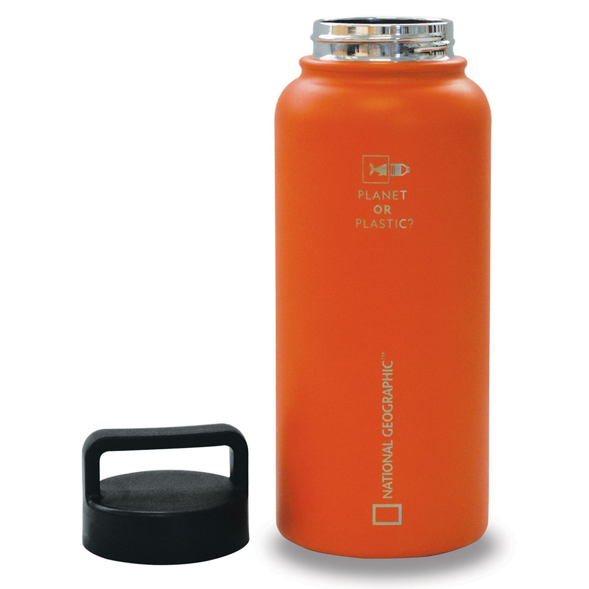 NATGEO - Botella Metálica 960 Ml Naranjo Natgeo
