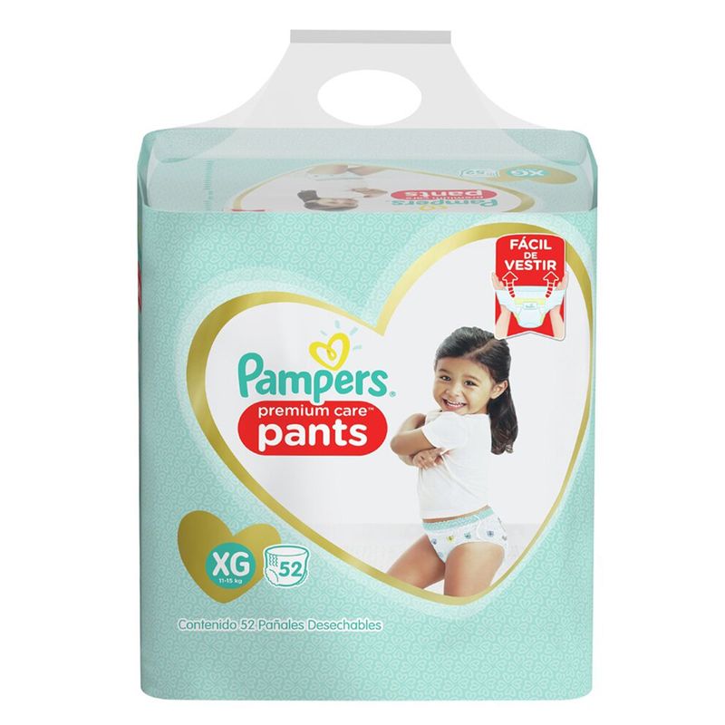 PAMPERS - 4 Pañales Pampers Pants Premium Care 208u Talla Xg