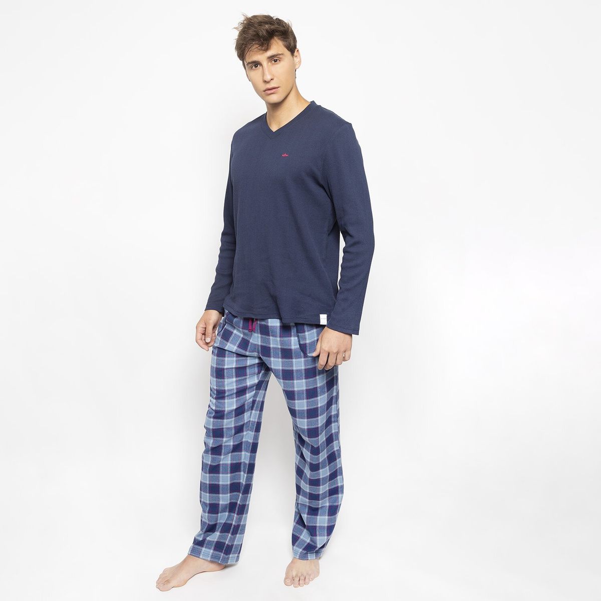 PALMERS - Pijama Largo Wafle/Twill
