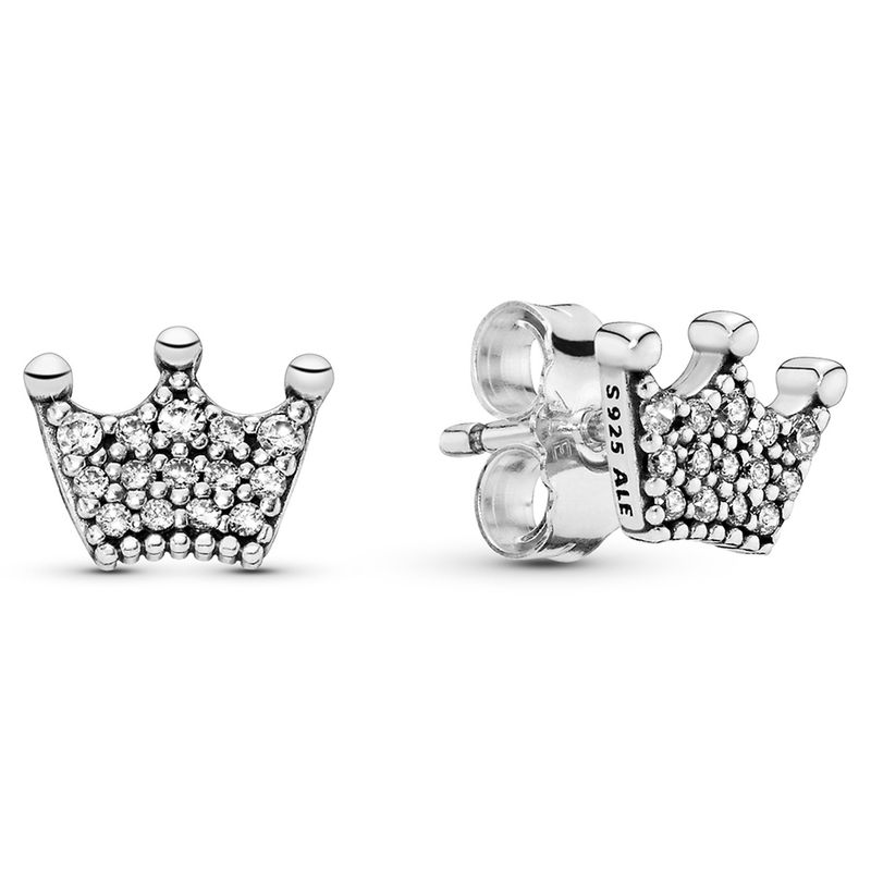 PANDORA - Aretes En Plata De Ley Coronas Encantadas Mujer Pandora